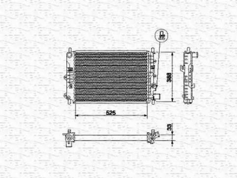 Magneti Marelli 350213494000 - Радиатор, охлаждение двигателя unicars.by