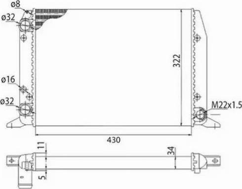 Magneti Marelli 350213404003 - Радиатор, охлаждение двигателя unicars.by