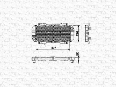 Magneti Marelli 350213477000 - Радиатор, охлаждение двигателя unicars.by