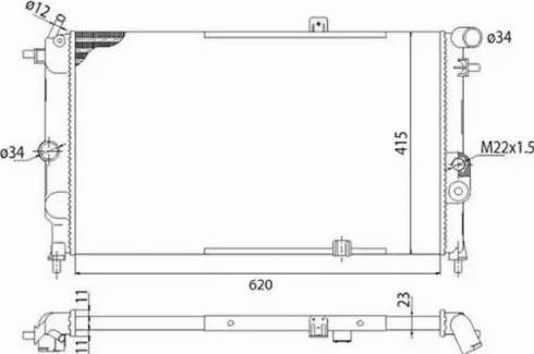 Magneti Marelli 350213591003 - Радиатор, охлаждение двигателя unicars.by