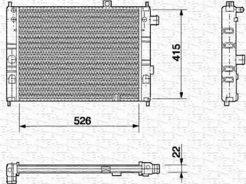 Magneti Marelli 350213559000 - Радиатор, охлаждение двигателя unicars.by