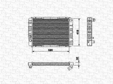 Magneti Marelli 350213656000 - Радиатор, охлаждение двигателя unicars.by