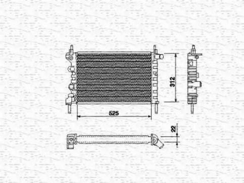 Magneti Marelli 350213684000 - Радиатор, охлаждение двигателя unicars.by