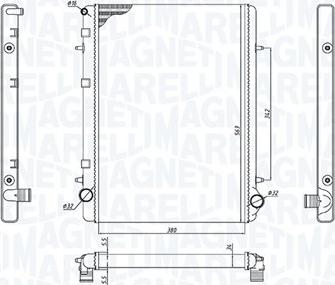 Magneti Marelli 350213195900 - Радиатор, охлаждение двигателя unicars.by