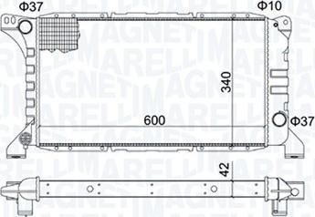 Magneti Marelli 350213193500 - Радиатор, охлаждение двигателя unicars.by