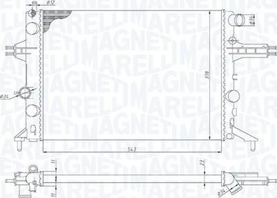 Magneti Marelli 350213192400 - Радиатор, охлаждение двигателя unicars.by