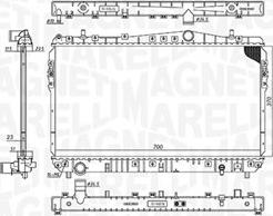 Magneti Marelli 350213197600 - Радиатор, охлаждение двигателя unicars.by