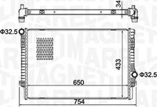 Magneti Marelli 350213156200 - Радиатор, охлаждение двигателя unicars.by