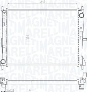 Magneti Marelli 350213165300 - Радиатор, охлаждение двигателя unicars.by