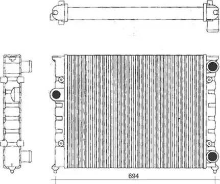 Magneti Marelli 350213104200 - Радиатор, охлаждение двигателя unicars.by