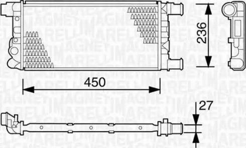 Magneti Marelli 350213103000 - Радиатор, охлаждение двигателя unicars.by