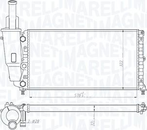 Magneti Marelli 350213114000 - Радиатор, охлаждение двигателя unicars.by