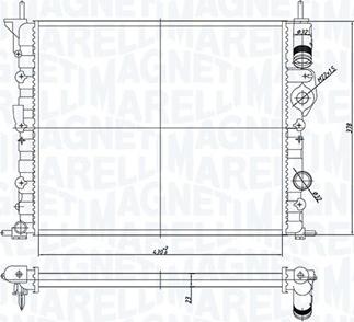 Magneti Marelli 350213180400 - Радиатор, охлаждение двигателя unicars.by