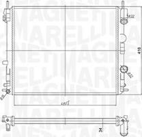 Magneti Marelli 350213182200 - Радиатор, охлаждение двигателя unicars.by