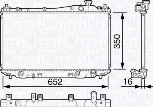 Magneti Marelli 350213133800 - Радиатор, охлаждение двигателя unicars.by