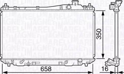 Magneti Marelli 350213132900 - Радиатор, охлаждение двигателя unicars.by