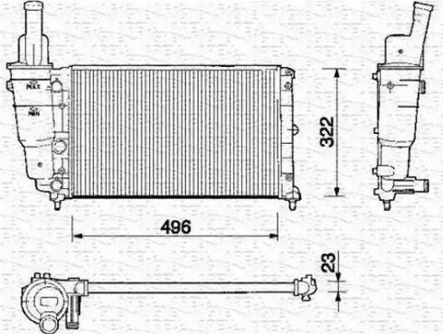 Magneti Marelli 350213120000 - Радиатор, охлаждение двигателя unicars.by