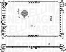 Magneti Marelli 350213175600 - Радиатор, охлаждение двигателя unicars.by