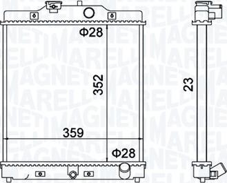 Magneti Marelli 350213175100 - Радиатор, охлаждение двигателя unicars.by