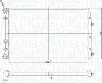 Magneti Marelli 350213841000 - Радиатор, охлаждение двигателя unicars.by