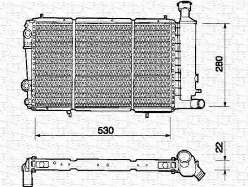 Magneti Marelli 350213310000 - Радиатор, охлаждение двигателя unicars.by