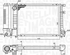 Magneti Marelli 350213240000 - Радиатор, охлаждение двигателя unicars.by