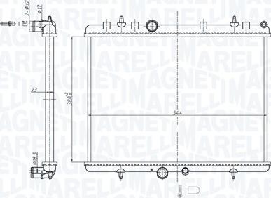 Magneti Marelli 350213209600 - Радиатор, охлаждение двигателя unicars.by