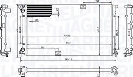 Magneti Marelli 350213213400 - Радиатор, охлаждение двигателя unicars.by