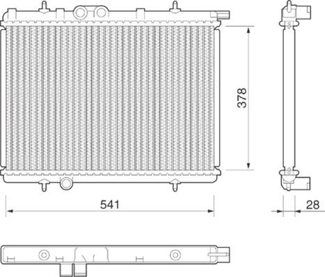 Magneti Marelli 350213797000 - Радиатор, охлаждение двигателя unicars.by