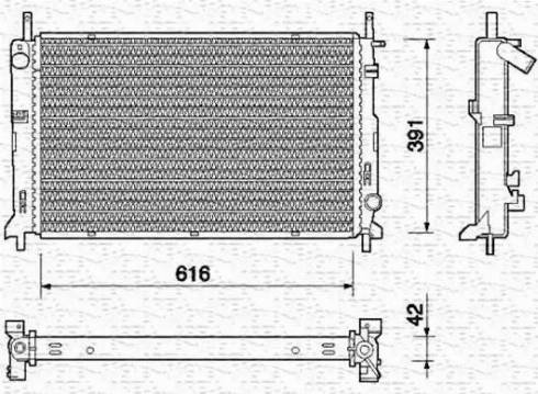 Magneti Marelli 350213716000 - Радиатор, охлаждение двигателя unicars.by