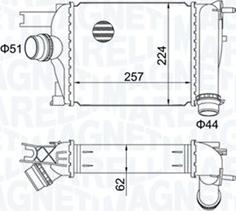 Magneti Marelli 351319205170 - Интеркулер, теплообменник турбины unicars.by