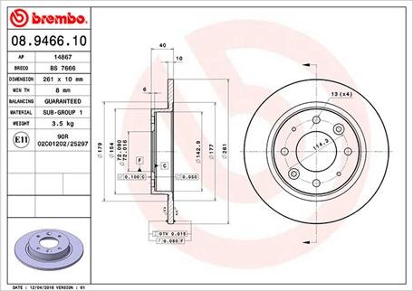 Magneti Marelli 360406095200 - Тормозной диск unicars.by