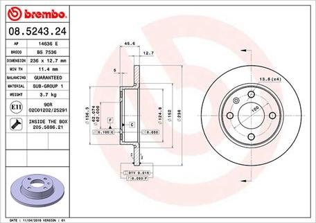 Magneti Marelli 360406045200 - Тормозной диск unicars.by