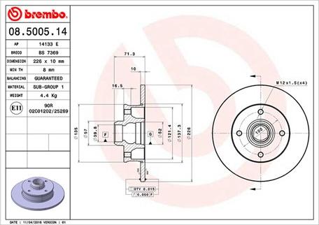 Magneti Marelli 360406048300 - Тормозной диск unicars.by