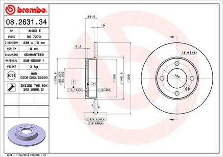 Magneti Marelli 360406047800 - Тормозной диск unicars.by