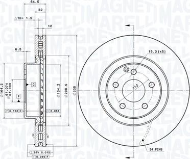 Magneti Marelli 360406059101 - Тормозной диск unicars.by