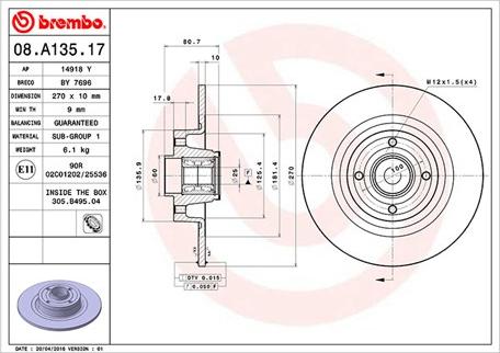 Magneti Marelli 360406060600 - Тормозной диск unicars.by