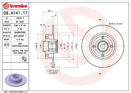 Magneti Marelli 360406060700 - Тормозной диск unicars.by