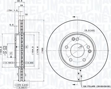 Magneti Marelli 360406006801 - Тормозной диск unicars.by