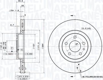 Magneti Marelli 360406000301 - Тормозной диск unicars.by