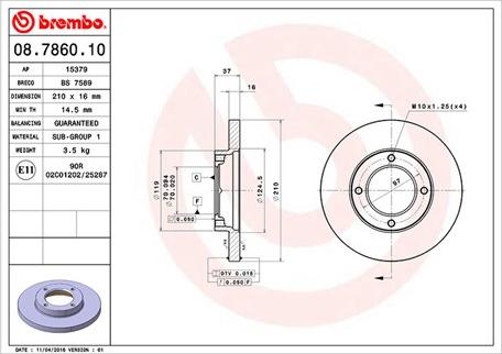 Magneti Marelli 360406019500 - Тормозной диск unicars.by