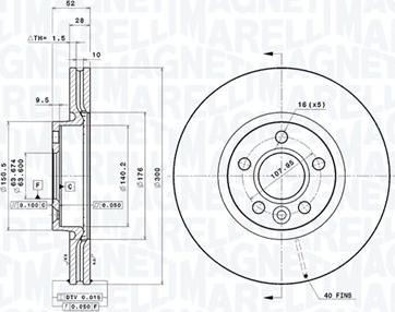 Magneti Marelli 360406087601 - Тормозной диск unicars.by