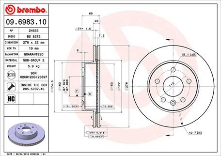 Magneti Marelli 360406032200 - Тормозной диск unicars.by