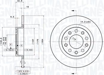 Magneti Marelli 360406104201 - Тормозной диск unicars.by