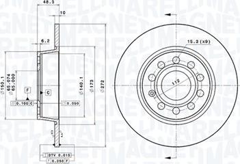 Magneti Marelli 360406107801 - Тормозной диск unicars.by