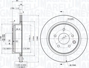 Magneti Marelli 360406110101 - Тормозной диск unicars.by