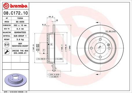 Magneti Marelli 360406121500 - Тормозной диск unicars.by