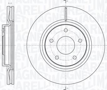 Magneti Marelli 361302040566 - Тормозной диск unicars.by