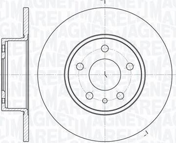 Magneti Marelli 361302040185 - Тормозной диск unicars.by