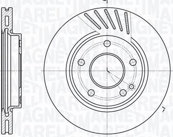 Magneti Marelli 361302040214 - Тормозной диск unicars.by